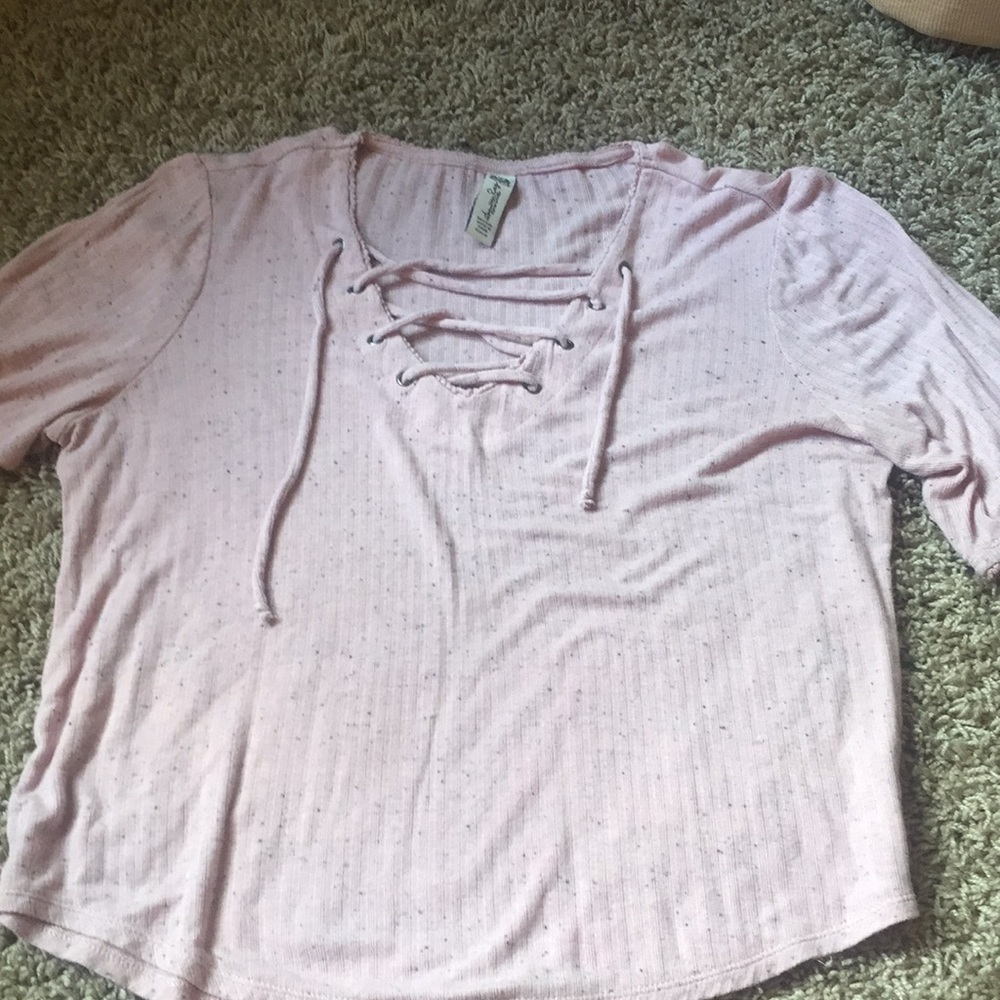 Vneck laced Top